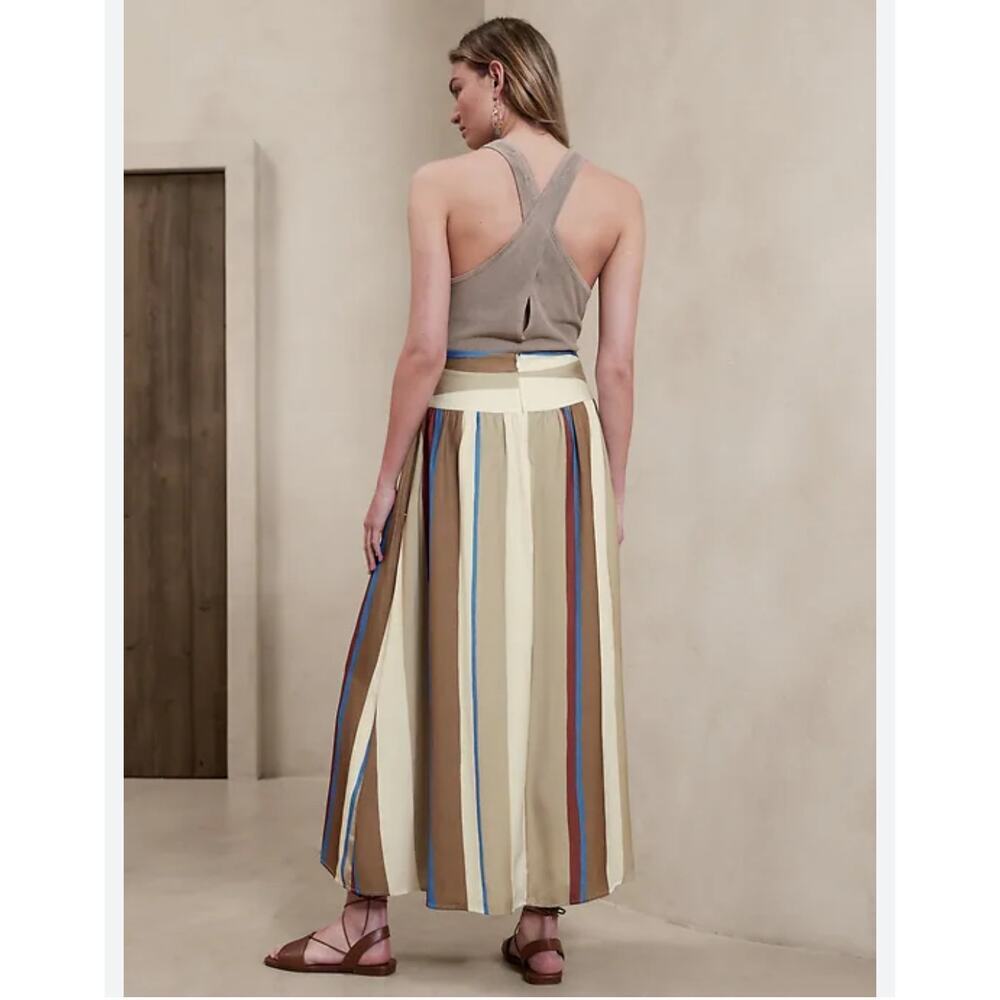 Banana Republic DROP-WAIST MAXI SKIRT Swimming Hole Blue size 00 petite
